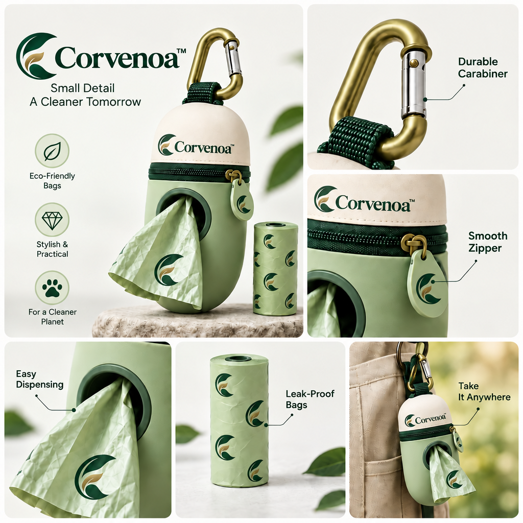 Corvenoa™ Clip-On Dog Poop Bag Holder