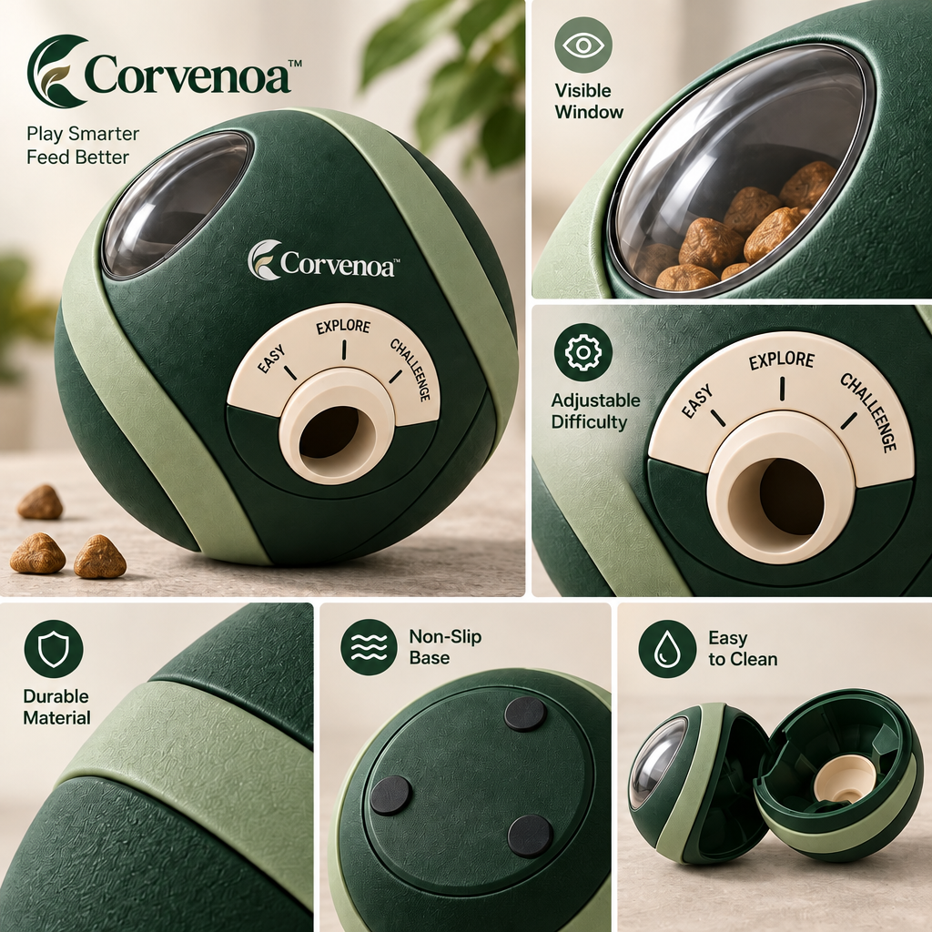 Corvenoa™ Adjustable Treat Puzzle Ball