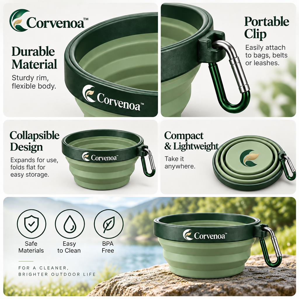 Corvenoa™ Fold-Flat Travel Pet Bowl