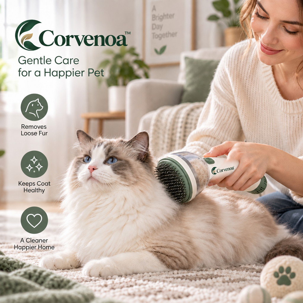 Corvenoa™ 3-in-1 Grooming Vacuum Brush