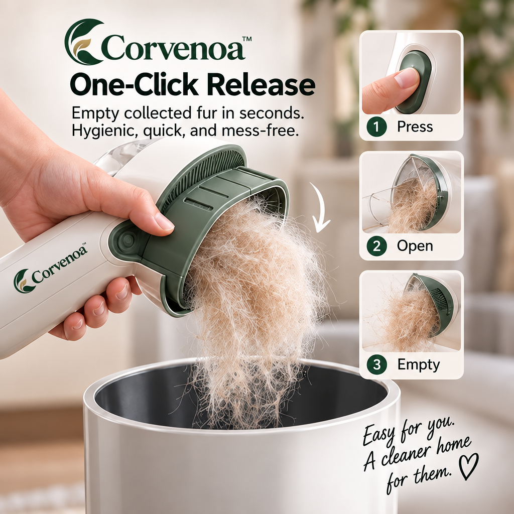Corvenoa™ 3-in-1 Grooming Vacuum Brush