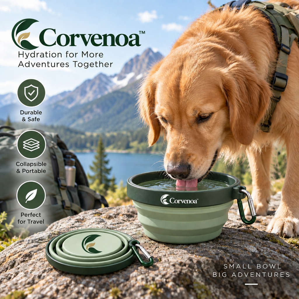 Corvenoa™ Fold-Flat Travel Pet Bowl