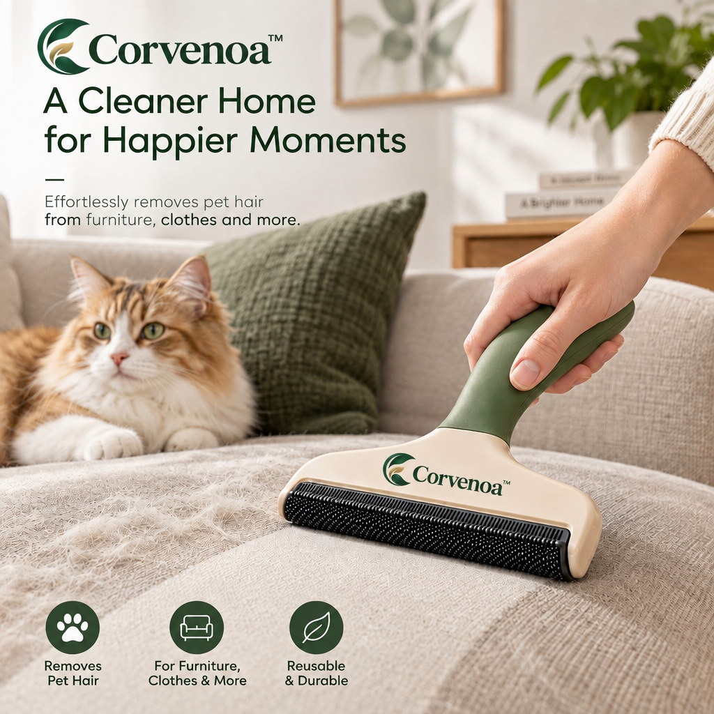 Corvenoa™ Multi-Surface Pet Hair Scraper
