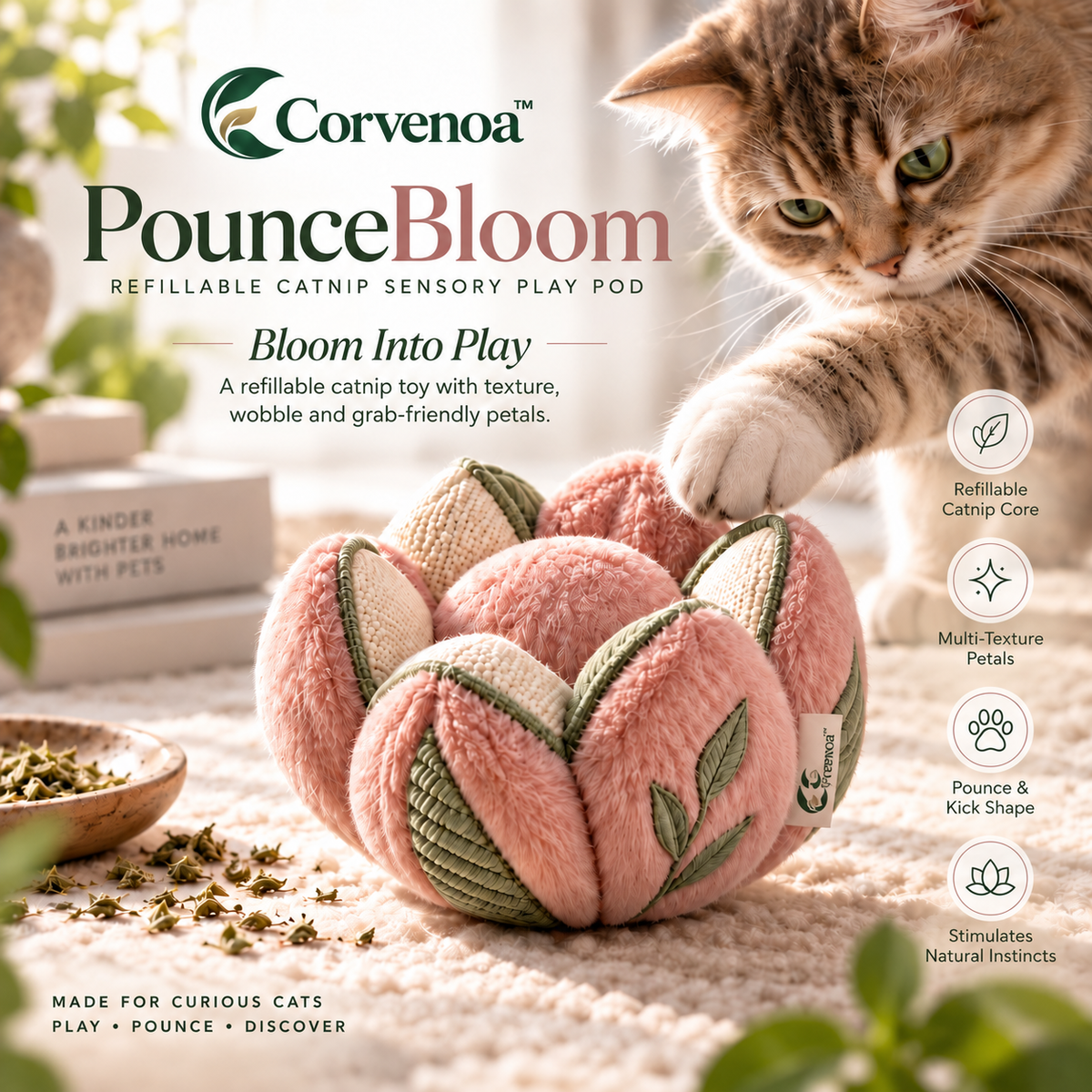 Corvenoa™ Refillable Catnip Play Toy