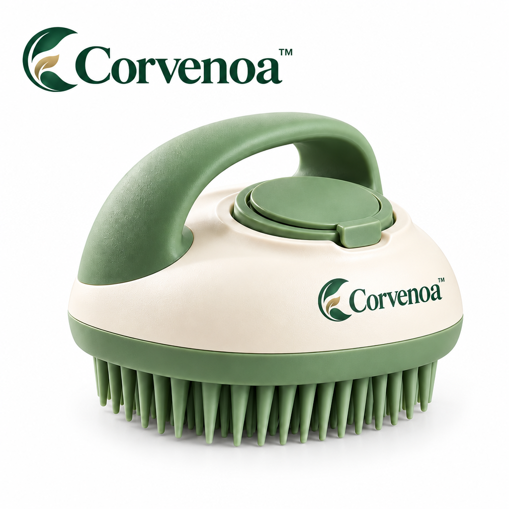 Corvenoa™ 4-in-1 Silicone Pet Bath & Massage Brush